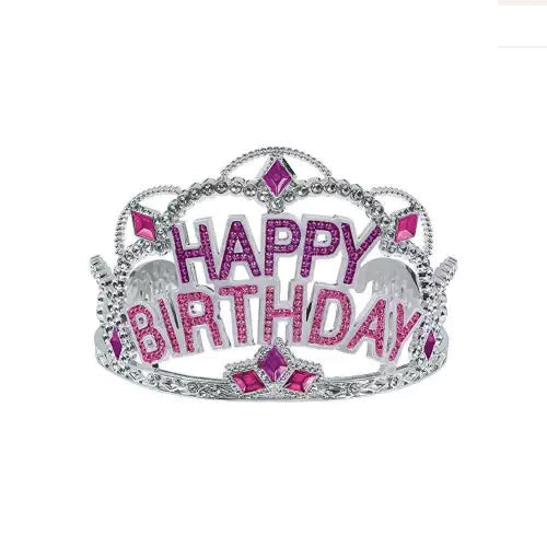 Princess Happy Birthday Crown/Tiara beautifull crown for birthday (plastic) (4692098482261)