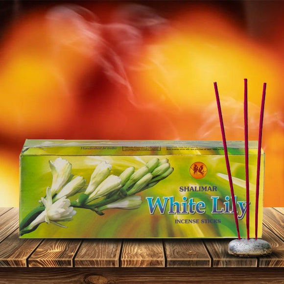 White Lily Incense Sticks Pack of 6 (4824412454997)