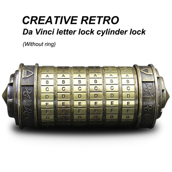 Creative retro birthday gift DaVinci letter password lock Valentine gift gift (4838732857429)