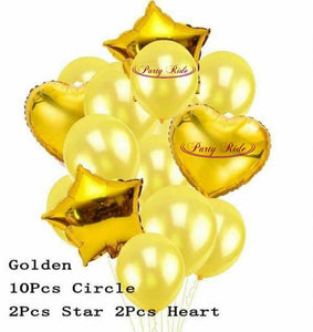 Golden Balloons set - 14 Balloons Set (4838282264661)
