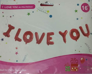 Foil Balloon Letter (I LOVE YOU) 16" (4838060097621)