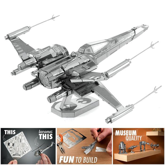 Star Wars Poe Dameron's X-wing Fighter DIY Metal Model - Unassembled (4841371435093)
