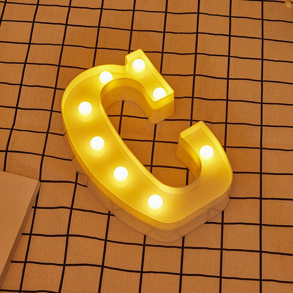 Liviorap LED Letters Night Light Wedding Decorations Home Culb Wall DIY Decor Party Wedding Birthday Decors Valentine's Day Gift (4838732398677)