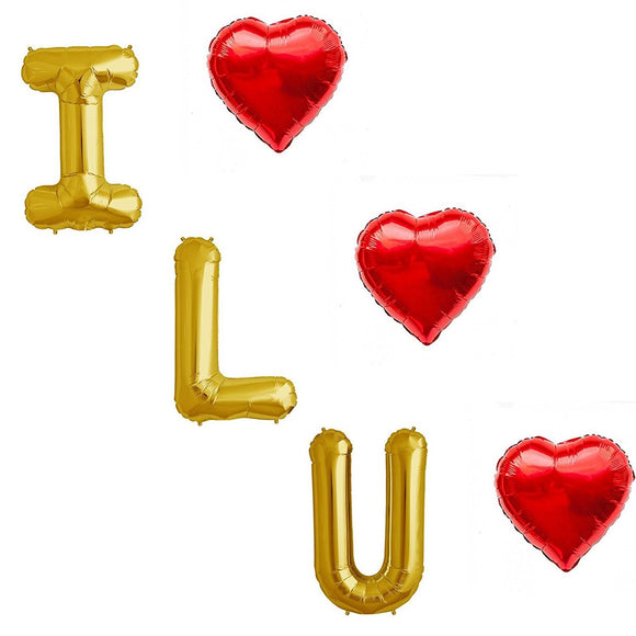 (I L Y) Foil Balloons valentine's decoration happy anniversary Wedding Decoration Engagement (4838279184469)