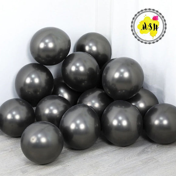 20pcs Black Large Metallic chrome balloons Pack of 10 balloons for Wedding, Birthday, Anniversary, Engagement, Bridal Shower and Baby Shower Decoration (4839291682901)
