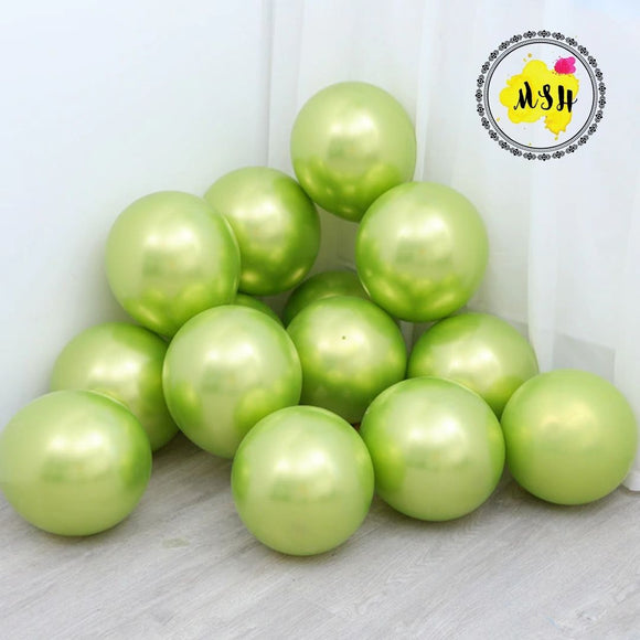 20pcs Green Large Metallic Chrome Balloons Pack of 10 Balloons (4838066094165)