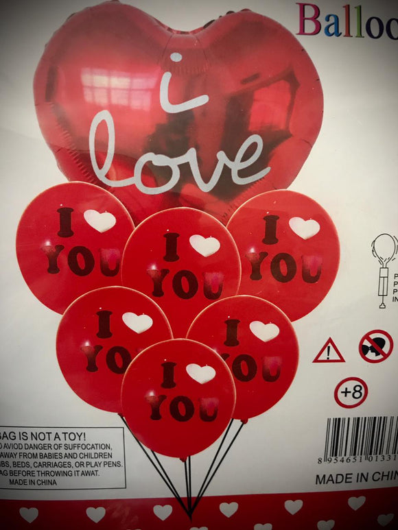 7 PCS I Love You Balloons Theme for Romantic Decorations (4838063210581)
