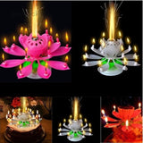 Musical Flower Rotating Birthday Candle With Happy Birthday Sound For Party Celebration (4624237101141)