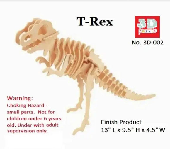 Tyrannosaurus 3D DIY Wooden Puzzle (4840134279253)
