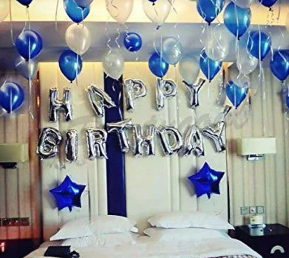 Silver and Blue Happy Birthday decor (4839307673685)