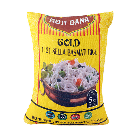 Moti Dana Gold 1121 Sella Basmati Rice Chawal 5kg