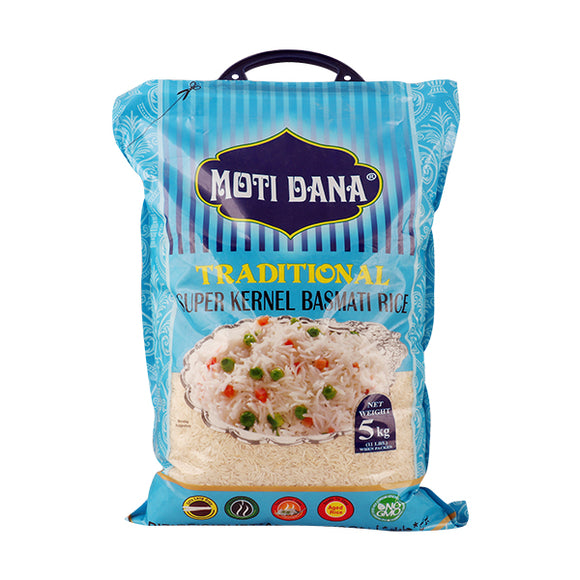 Moti Dana Super Kernal Basmati Rice Chawal 5kg (4632366055509)