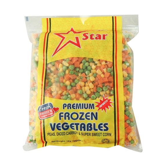 Star Premium Green Peas Diced Carrot & Sweet Corn Frozen 1000grams (4691961970773)