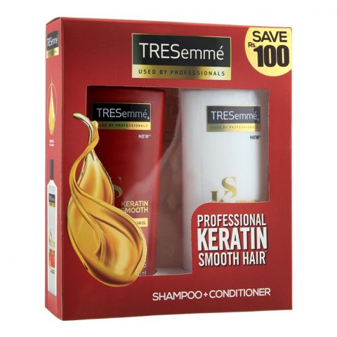 Tresemme Professional Keratin Smooth Hair Shampoo + Conditioner (4832966246485)