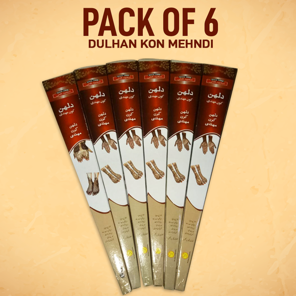 Cone Dulhan Mehndi Pack of 6 (4823430758485)