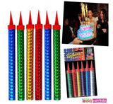 Pack of 6 Pcs Birthday Sparkling Candle Multicolor (4624278945877)