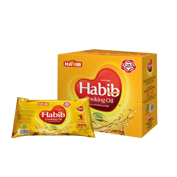 Habib Cooking Oil Pouch Pakwan Tail 1 Litre X 5 Pouches (4611899031637)