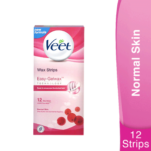Veet - Veet For Normal Skin Wax Strips - 12 Wax Strips (4612952129621)