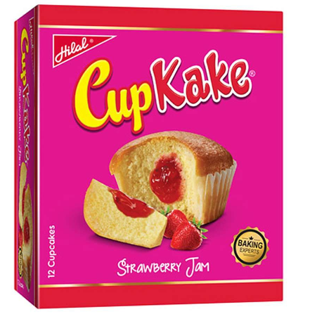 Hilal Cup Kake, Strawberry, 12 Pieces, 20g (4804247355477)