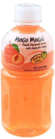 Mogu Mogu Peach Flavored Drink, With Nata De Coco, 320ml (4803569778773)